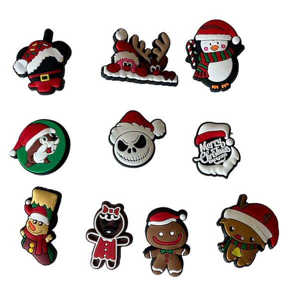 NEW Nightmare Before Christmas SHOE CHARMS 10pc for Croc Shoes Zippers Holiday - Picture 7 of 7